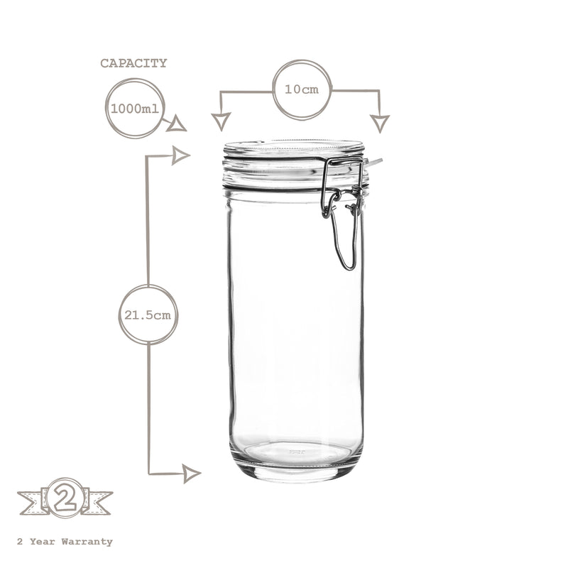 1L Fido Glass Storage Jar