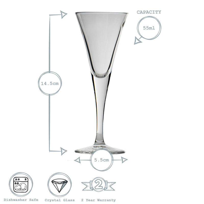 55ml Fiore Sherry Glasses - Pack of Six