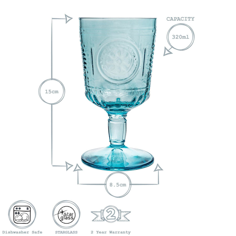 320ml Romantic Wine Glasses - Pack of Four
