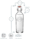 1.2L Officina 1825 Glass Swing Top Bottle