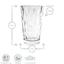 470ml Diamond Highball Glasses - Pack of Six