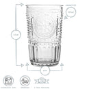 300ml Romantic Water Glasses - Pack of Six