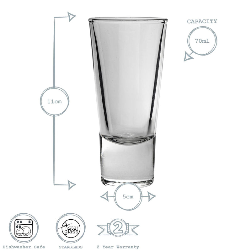 70ml Ypsilon Shot Glasses - Pack of Six