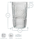 475ml Romantic Highball Glasses - Pack of Six