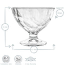 360ml Diamond Ice Cream Bowls - Pack of Six