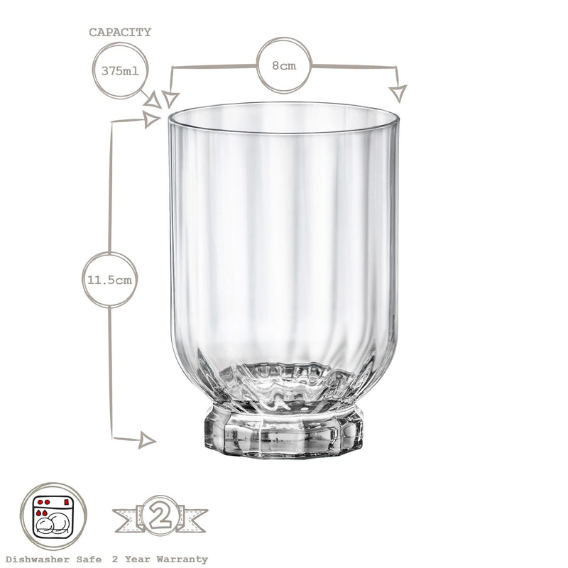 375ml Florian Double Whisky Glasses - Pack of Six