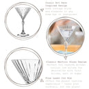 155ml America '20s Martini Glasses - Pack of Six