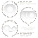 22cm White Prometeo Glass Dessert Plates - Pack of Six