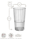 395ml Oxford Bar Stacking Highball Glasses - Pack of Six