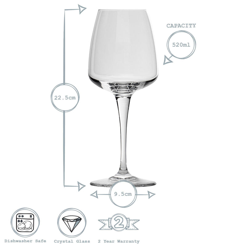 520ml Aurum Wine Glasses - Pack of Six