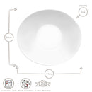 White 23cm Prometeo Oval Glass Soup Plates - Pack of Six