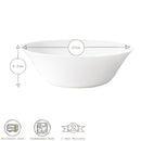 27cm White Moon Glass Serving Bowl