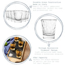 80ml Diamond Shot Glasses - Pack of Six