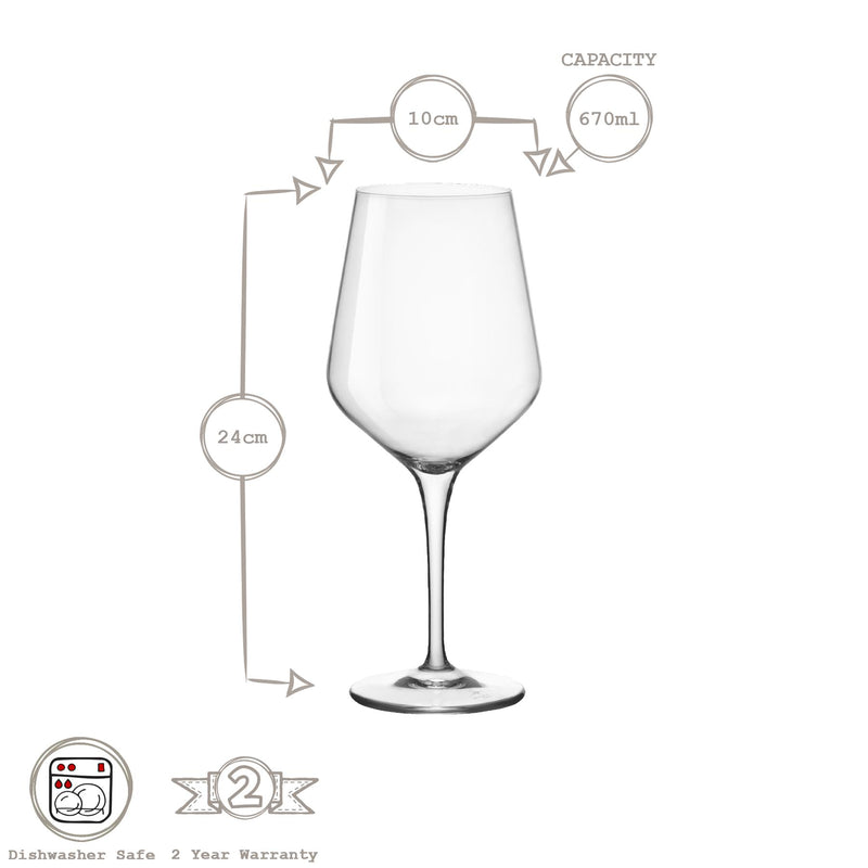 670ml Electra Red Wine Glasses - Pack of Six