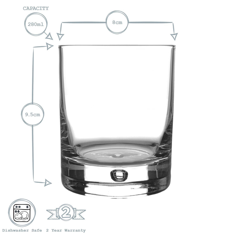 280ml Barglass Whisky Glasses - Pack of Six