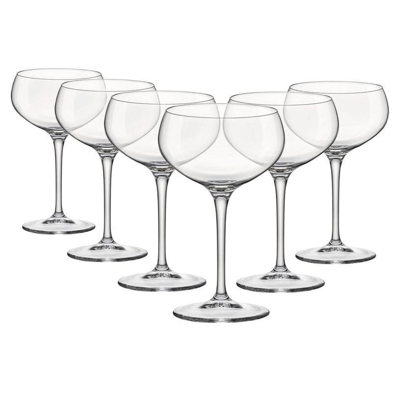 Bormioli Rocco Pack of 6 Bartender Glass Champagne Coupe Saucers - 305ml - by Bormioli Rocco