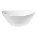 White 25cm Prometeo Oval Glass Salad Bowls - Pack of Six