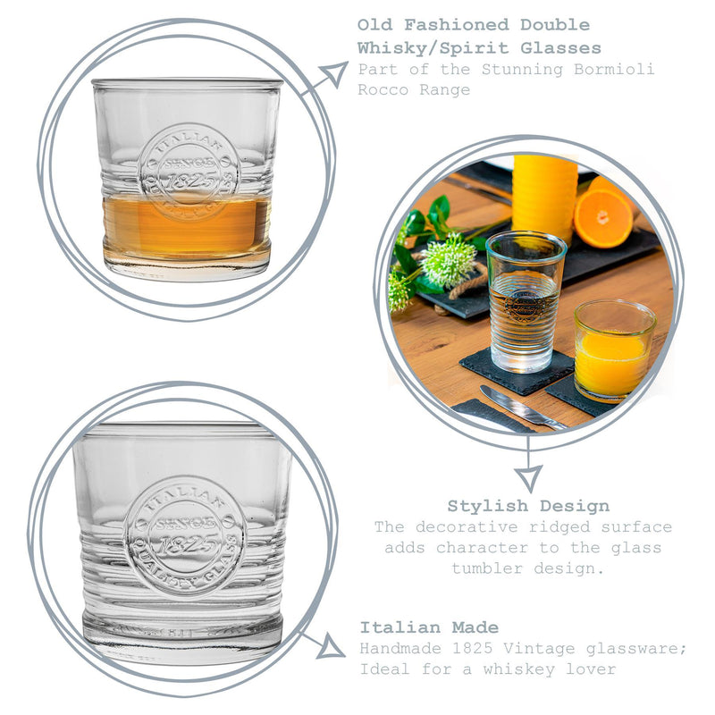 300ml Officina 1825 Double Whisky Glasses - Pack of Four