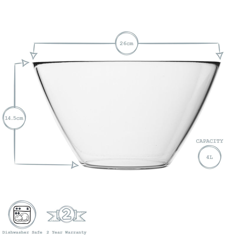 4L Basic Glass Mixing Bowl