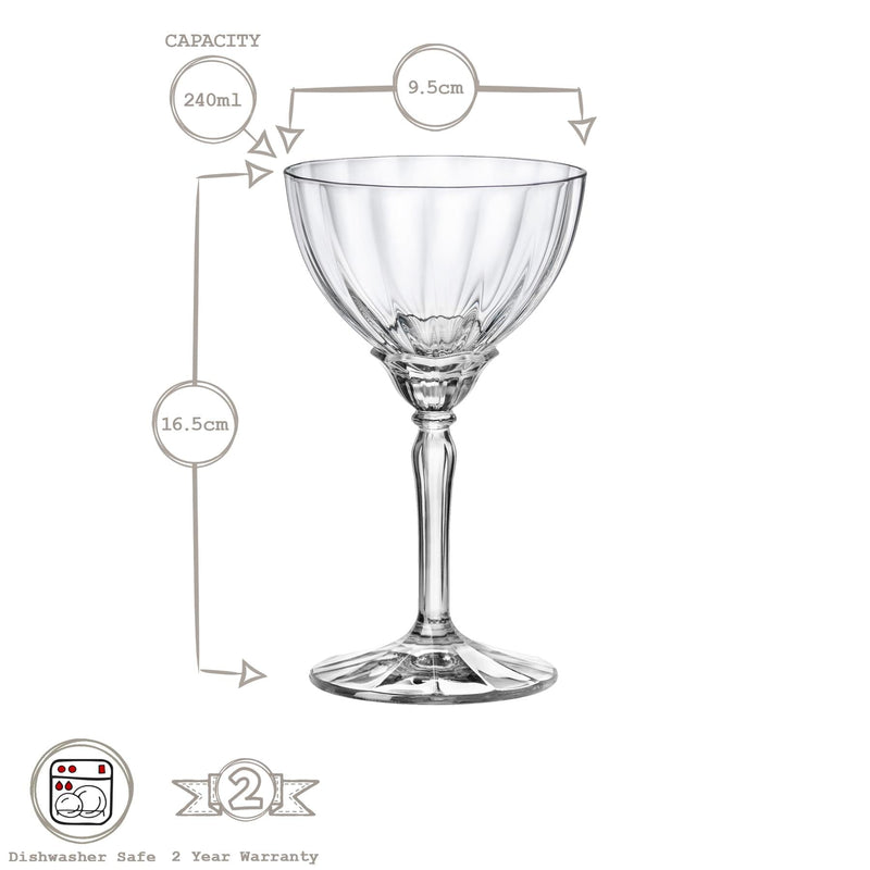 240ml Florian Champagne Cocktail Saucers - Pack of Six