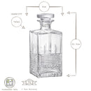 7pc Bartender Novecento Whisky Decanter & Glasses Set - By Bormioli Rocco