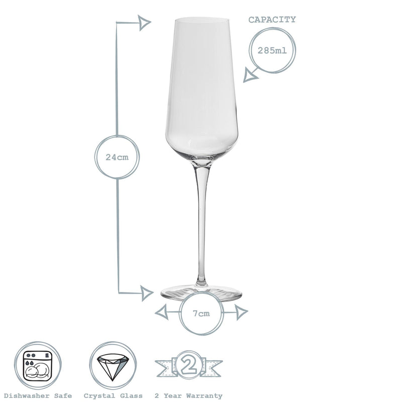 285ml Inalto Uno Champagne Flutes - Pack of Six