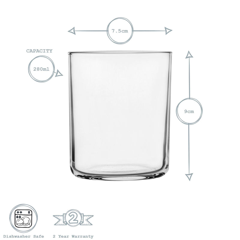 280ml Aere Water Glasses - Pack of Four