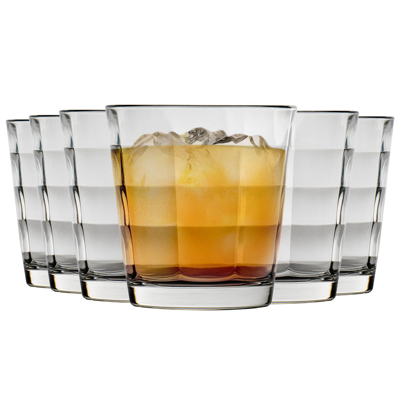 Bormioli Rocco Cube Whiskey Glasses - 240ml - Pack of 6