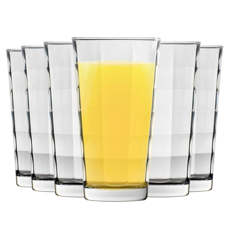 Bormioli Rocco Cube Highball Cocktail Glasses - 365ml - Pack of 6