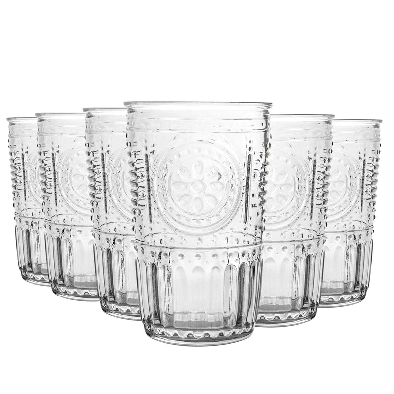 Bormioli Rocco Romantic Glass Tumblers - 305ml - Set of 6