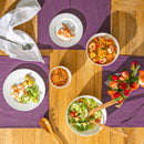 20cm White Toledo Glass Side Plates - Pack of Six