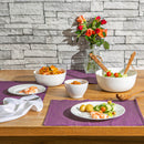 25cm White Toledo Glass Dinner Plates - Pack of Six