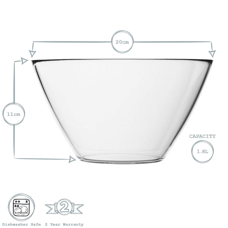 1.8L Basic Glass Mixing Bowl
