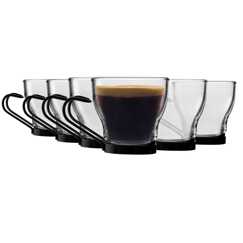 Bormioli Rocco 6pc Oslo Glass Espresso Cups Set - Clear - 100ml