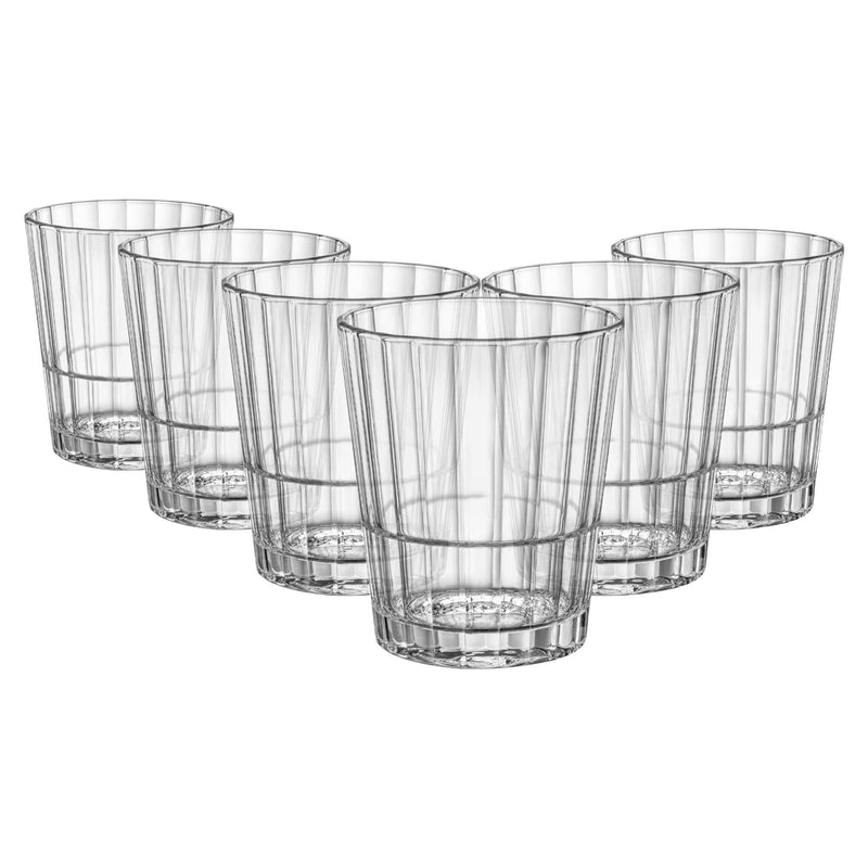 374ml Oxford Bar Stacking Double Whisky Glasses - Pack of Six  - By Bormioli Rocco