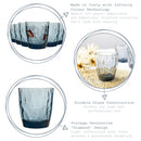 300ml Diamond Whisky Glasses - Pack of Six