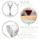 140ml America '20s Nick & Nora Glasses - Pack of Six