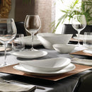 White 32cm Prometeo Oval Glass Steak Plates - Pack of Six