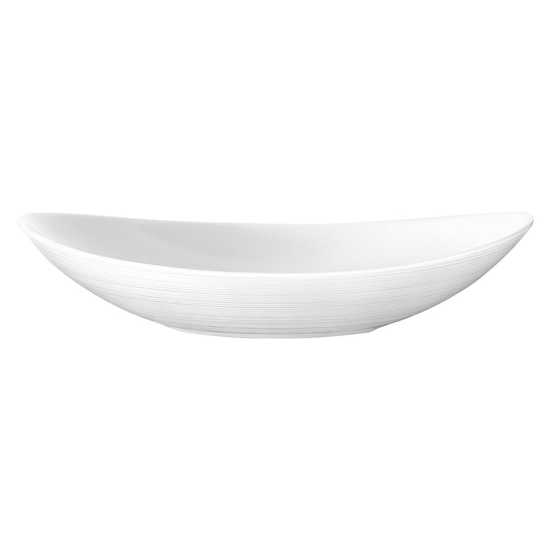 White 23cm Prometeo Oval Glass Soup Plates - Pack of Six