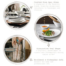 White 25cm Prometeo Oval Glass Salad Bowls - Pack of Six