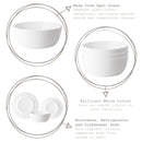 19cm White Toledo Glass Serving Bowl