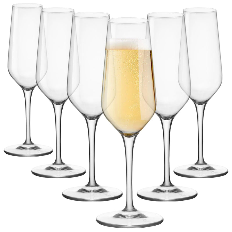 230ml Electra Glass Champagne Flutes - Pack of 6