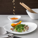 White 32cm Prometeo Oval Glass Steak Plates - Pack of Six