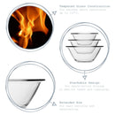 4L Clear Mr Chef Glass Nesting Mixing Bowl