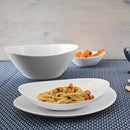 White 23cm Prometeo Oval Glass Soup Plates - Pack of Six