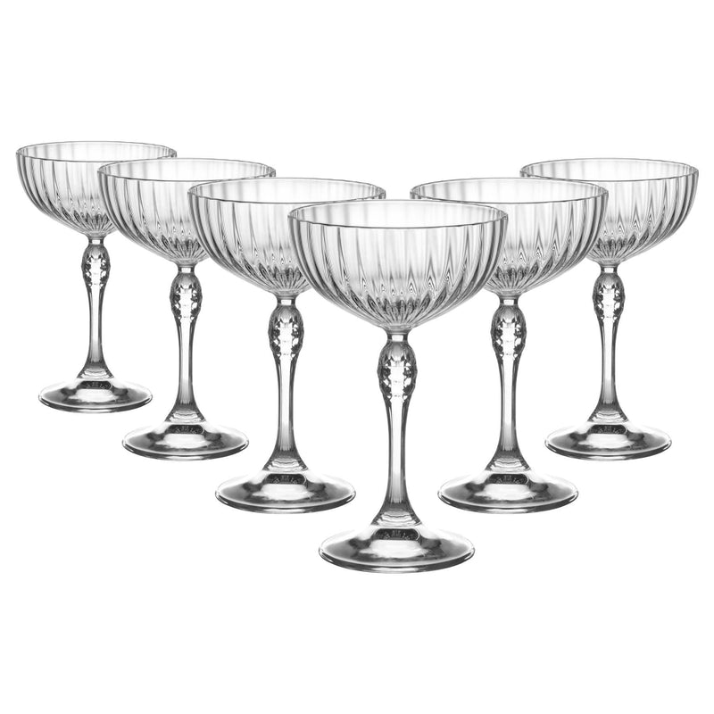 Bormioli Rocco America '20s Champagne Saucers - 230ml - Pack of 6