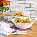 27cm White Moon Glass Serving Bowl