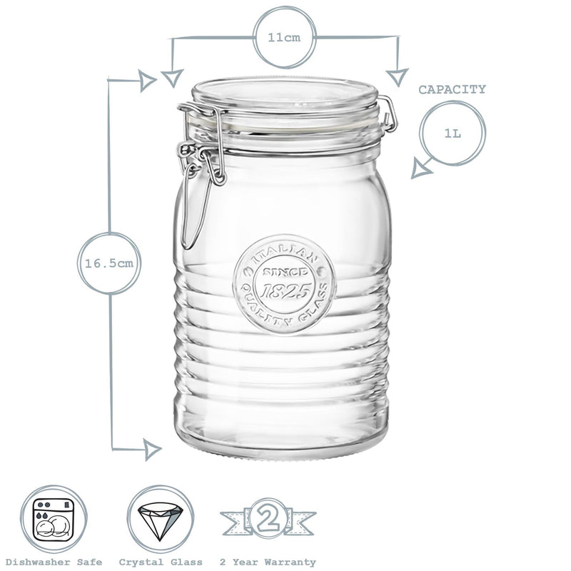 1L Officina 1825 Glass Storage Jar